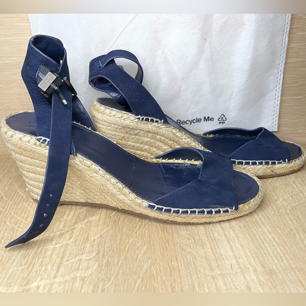 Vince Camuto Navy Wedges